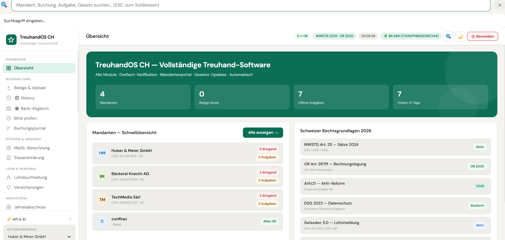 TreuhandOS CH – Treuhand · Web-App